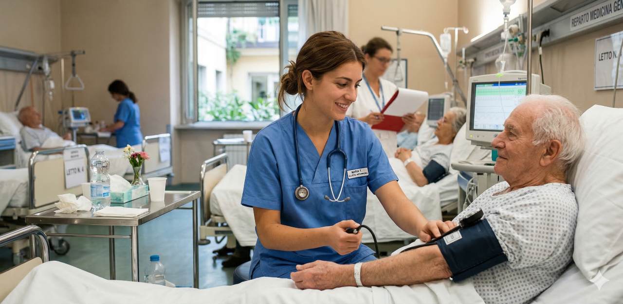 infermiera con anziano
