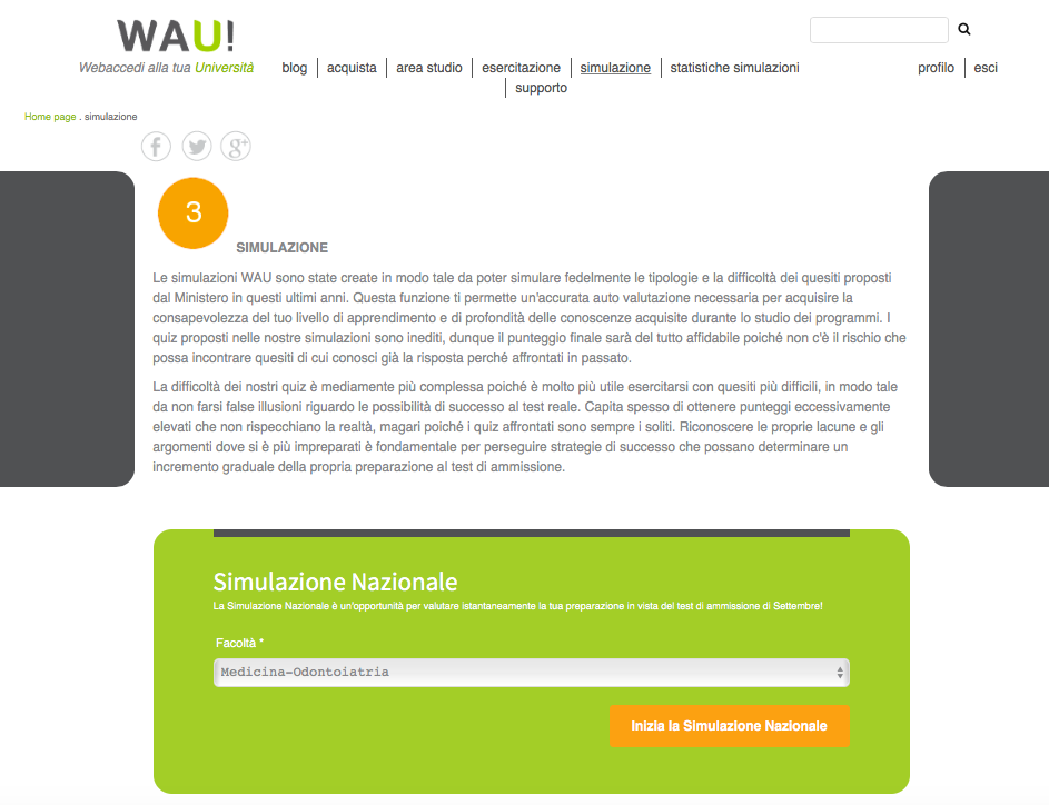 simulazione nazionale wau